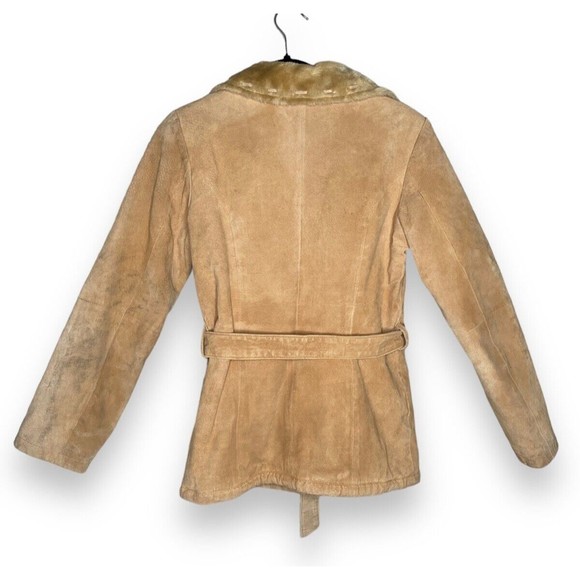 Pacific rose Vintage boho suede leather jacket coat Size Small - Picture 2 of 7